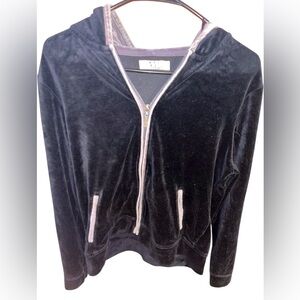 New York Laundry Classic Black Velour Jacket